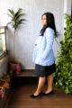 HAND BLOCK PRINT SKY BLUE STRIPE BLAZER